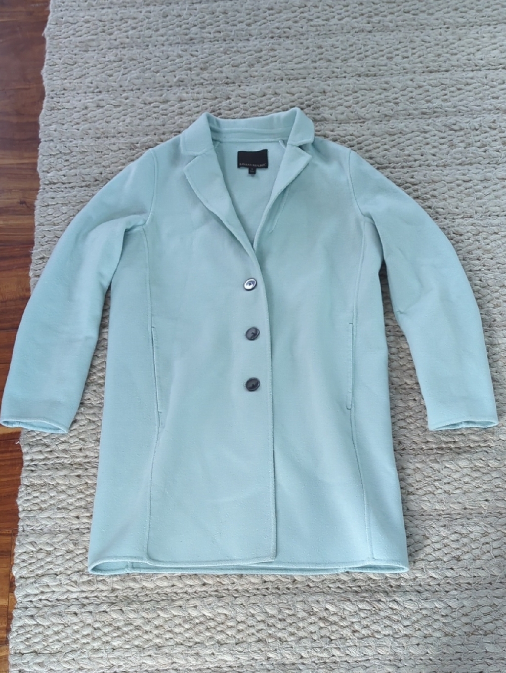 Banana Republic Mint Green Single-Breasted Pea Coat